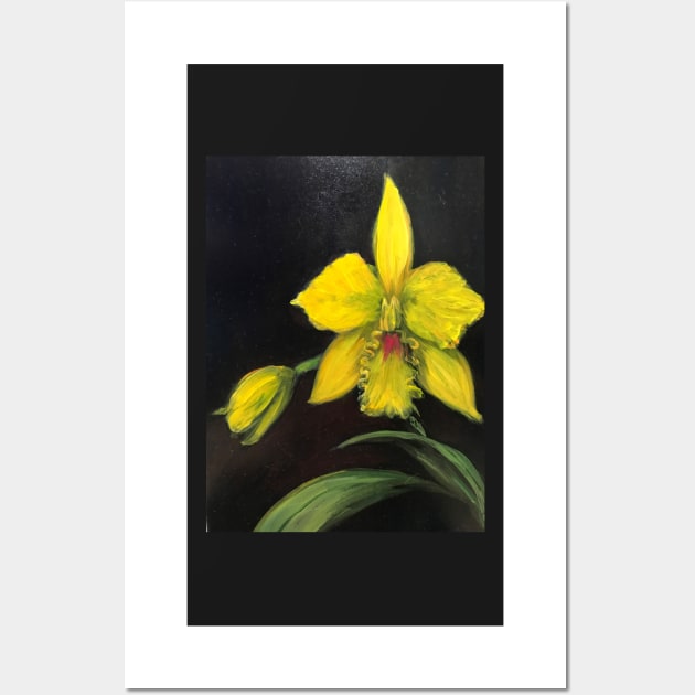 Yellow Orchidia Wall Art by artdesrapides